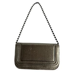 Zara Mini Clutch Shoulder Bag Metal Chain Strap Y2K  Purse Mini Baguette Bag